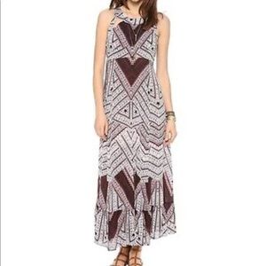 Free People You Made My Day Boho Lagan look Maxi mixed media print Dress